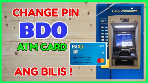 bdo atm pin forgot|BDO ATM Claim and How to Change BDO PIN ATM Machine.